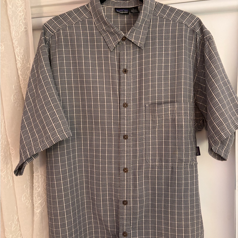 Patagonia Men's Black and White Check Shirt